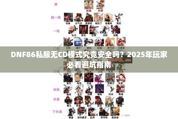 DNF86私服无CD模式究竟安全吗？2025年玩家必看避坑指南