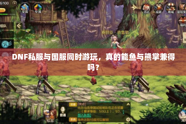 DNF私服与国服同时游玩，真的能鱼与熊掌兼得吗？