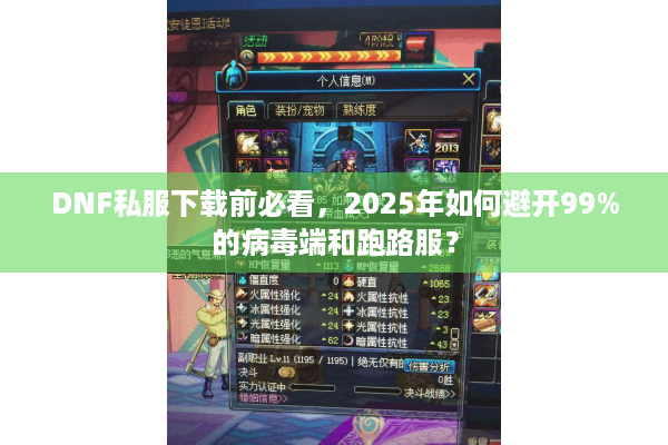 DNF私服下载前必看，2025年如何避开99%的病毒端和跑路服？