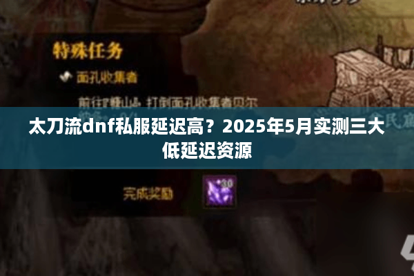 太刀流dnf私服延迟高？2025年5月实测三大低延迟资源